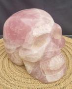 Rozekwarts Kristallen Schedel, Skull, - Hoogte: 17 cm -