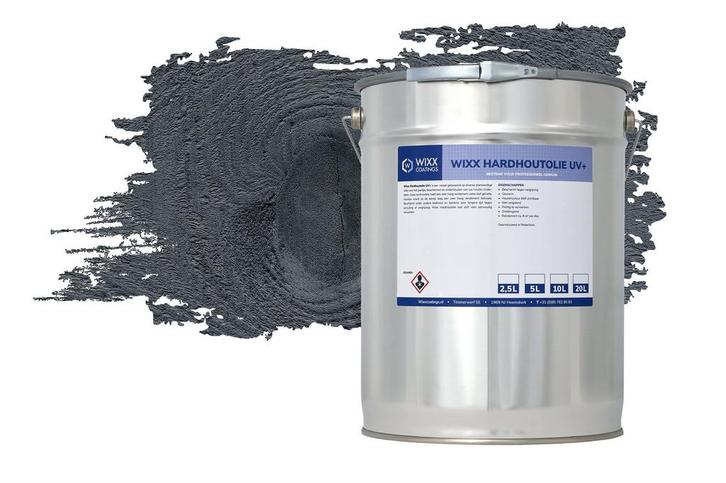 Wixx Hardhoutolie UV+ Zwart 1L, Doe-het-zelf en Bouw, Verf, Beits en Lak, Zwart, Nieuw, Verzenden