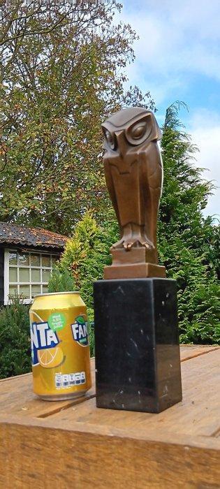 naar coenrad - sculptuur, art deco bronzen uil - 32 cm -, Antiquités & Art, Art | Objets design