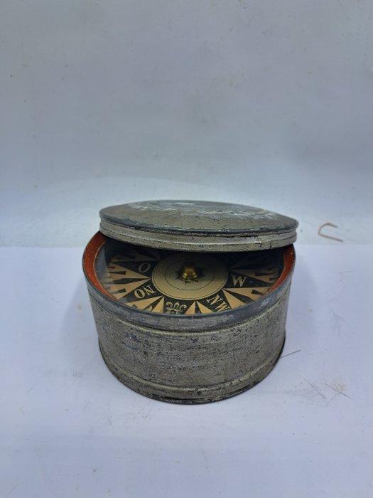 Droog kompas - Zink, Glas, Papier - Antiek Droogkompas, Antiquités & Art, Antiquités | Autres Antiquités