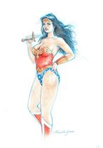 thomas du caju - 1 Original drawing - homage-Wonder Woman, Livres, BD | Comics