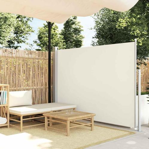 vidaXL Windscherm uittrekbaar 160x500 cm crème, Tuin en Terras, Parasols, Nieuw, Verzenden