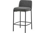 Barstoel Ella grijs | H 85 x B 37 x D 42 cm - Set van 2, Huis en Inrichting, Verzenden, Nieuw