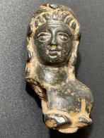 Oud-Romeins Brons Buste van Heracles (Hercules) met een