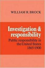 Investigation and Responsibility: Public Respon. Brock, R.., Boeken, Brock, William R., Zo goed als nieuw, Verzenden