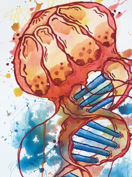 La 180 - DNAjellyfish 12, Antiek en Kunst, Kunst | Schilderijen | Modern