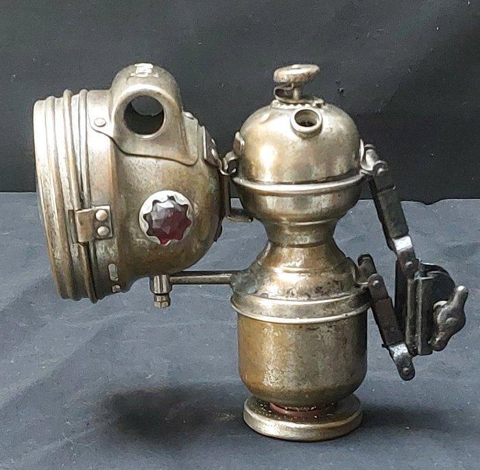 Lamp - Staal, Messing - Fietslamp, Antiquités & Art, Antiquités | Assiettes décoratives & Carrelages