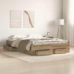 vidaXL Bedombouw met lades artisanaal eikenkleurig 140 x 190, Verzenden, Nieuw
