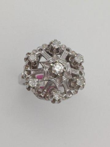 Bague de cocktail - 14 carats Or blanc - 0.34ct. tw. Diamant