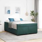 vidaXL Bedframe met matras met matras Donkergroen 160 x 200, Verzenden, Nieuw