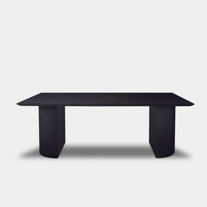 Tafel Rechthoekig Eikenhout  Half Rond  220x100, Huis en Inrichting, Tafels | Eettafels