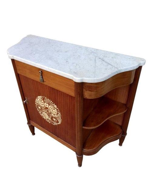 Meuble dappui - art déco gezaagd mahonie, Antiek en Kunst, Kunst | Designobjecten