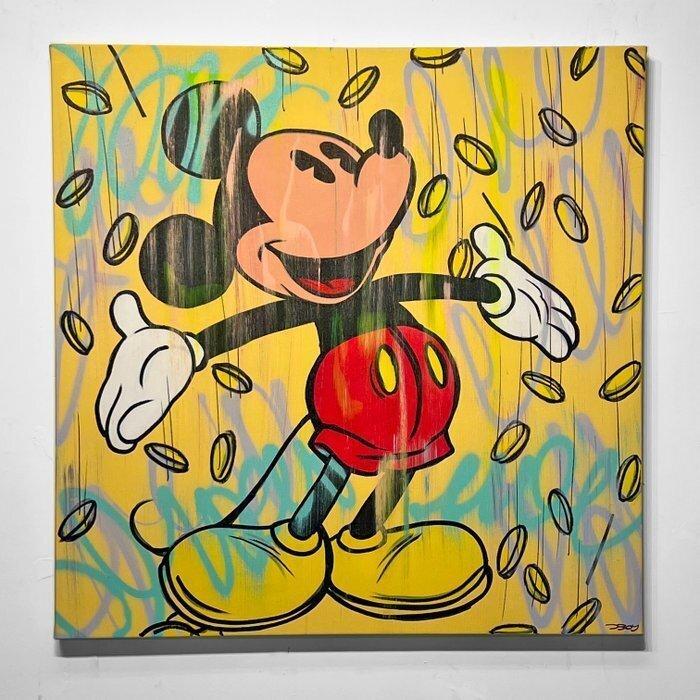 Dillon Boy (1979) - Dillon Boy vs Mickey Mouse vs Bitcoin, Antiek en Kunst, Kunst | Schilderijen | Modern