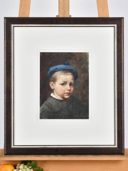 Gerard Overman (1855-1906) - Portret van een kind, Antiek en Kunst, Kunst | Schilderijen | Klassiek