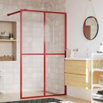 vidaXL Paroi de douche avec verre ESG transparent rouge, Verzenden, Neuf