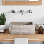 vidaXL Gootsteen 30x30x13 cm marmer grijs, Doe-het-zelf en Bouw, Sanitair, Verzenden, Nieuw