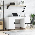 vidaXL Bureau 140x50x75 cm bewerkt hout wit, Huis en Inrichting, Bureaus, Verzenden, Nieuw