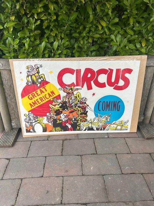 Coming - Circus Poster Great American, Antiek en Kunst, Kunst | Tekeningen en Fotografie