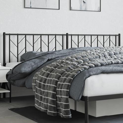 vidaXL Tête de lit métal noir 200 cm, Huis en Inrichting, Slaapkamer | Bedden, Verzenden