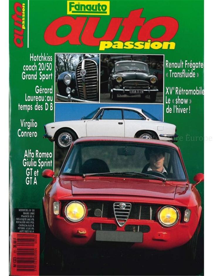 1990 AUTO PASSION TIJDSCHRIFT 33 FRANS, Boeken, Auto's | Folders en Tijdschriften