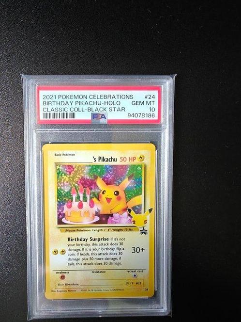 Pokémon - 1 Graded card - Birthday Pikachu Celebrations -, Hobby & Loisirs créatifs, Jeux de cartes à collectionner | Pokémon