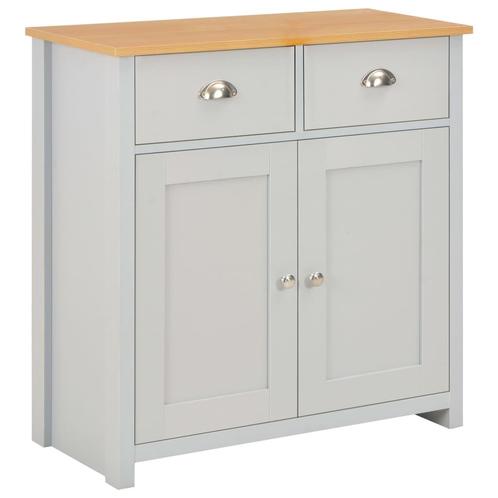 vidaXL Dressoir 79x35x81 cm grijs, Huis en Inrichting, Kasten | Dressoirs, Nieuw, Verzenden