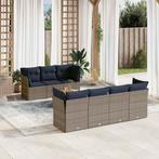 vidaXL 8-delige Loungeset met kussens poly rattan grijs, Verzenden, Nieuw, Loungeset