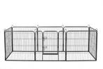 Lendo Online Hondenkennel 8 panelen 80x80cm staal antraciet, Dieren en Toebehoren, Verzenden, Nieuw