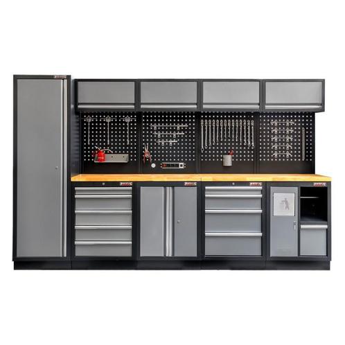 Werkbank set met hardhouten blad, gereedschapskast,, Doe-het-zelf en Bouw, Werkbanken, Ophalen of Verzenden