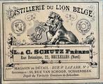Schutz - 1910s cca - Belgian distillery  mini poster/price, Antiek en Kunst, Kunst | Tekeningen en Fotografie