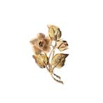 Bicolor gouden rozen broche (vintage, roségoud) (vintage), Handtassen en Accessoires, Broches, Ophalen of Verzenden, Gebruikt