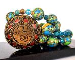 Apatite - Turquoise - Collier bouddhiste - Amulette - Fleur