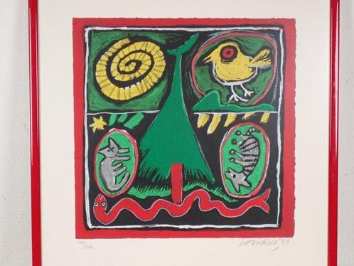 Corneille (1922-2010) - Tree, bird and sun, Antiek en Kunst, Antiek | Overige Antiek