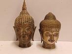 2 Boeddha hoofden - Sculpture - Thaïlande  (Sans Prix de