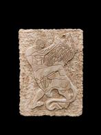 sculptuur, Bassorilievo  Ercole Contro Il Leone  - 25 cm -, Antiek en Kunst