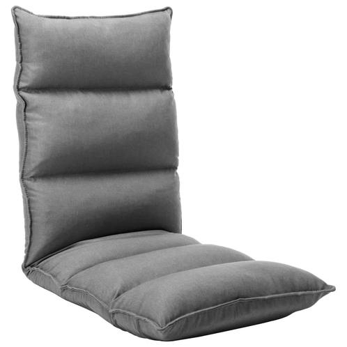 vidaXL Vloerstoel inklapbaar stof lichtgrijs, Huis en Inrichting, Stoelen, Nieuw, Verzenden