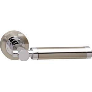 Intersteel deurklink Birgit op rozet chroom/mat nikkel, Doe-het-zelf en Bouw, Hang- en Sluitwerk, Klink of Kruk, Nieuw, Overige materialen