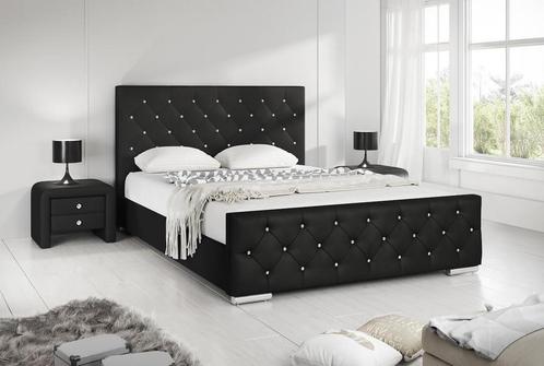 Tweepersoonsbed Aventura Diamond - Zwart - 180x200 cm, Maison & Meubles, Chambre à coucher | Lits, Envoi