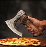 Handmade Viking Style Pizza Cutter Axe - Tafelmes - Staal,