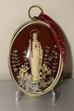 Kader met bol glas, porselein Jezus enz - Figurine -, Antiek en Kunst
