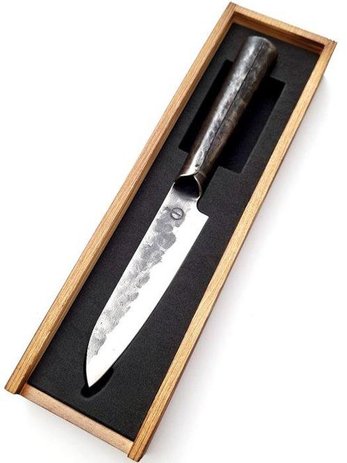 Santoku Knife - 440C Japanese Stainless Steel - Forged and, Antiek en Kunst, Antiek | Keukengerei