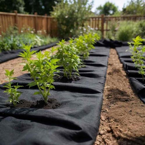 vidaXL Geotextielmembraan 1x10 m polyestervezel zwart, Tuin en Terras, Overige Tuin en Terras, Nieuw, Verzenden
