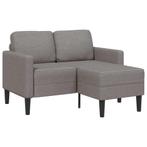 vidaXL 2-zitsbank met ligstoel L-vormig taupe 125 cm stof, Huis en Inrichting, Zetels | Zetels, Verzenden, Nieuw