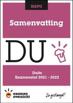 ExamenOverzicht - Samenvatting Duits HAVO 9789493237797, Boeken, Schoolboeken, Verzenden, Gelezen, ExamenOverzicht