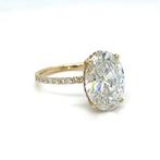 Zonder minimumprijs - Ring - 14 karaat Geel goud - 5.40ct., Handtassen en Accessoires, Ringen, Nieuw
