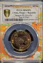China. 10 Yuan 1991/2024 Year of the Dragon- 4 coins (Zonder