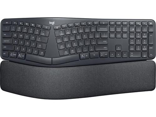 Logitech K860 - Draadloos Toetsenbord - Ergonomisch - QWERTY, Computers en Software, Toetsenborden, Zo goed als nieuw, Verzenden