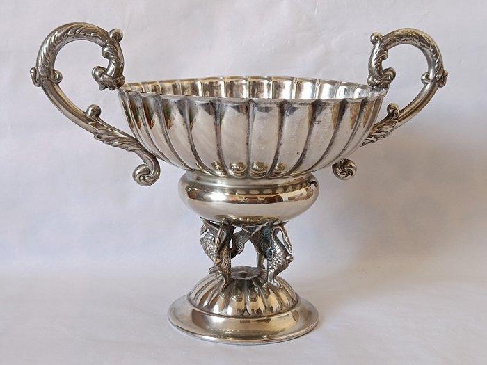 Tafelmiddenstuk - 4 Swan - Alpaca Silver-geplateerd -, Antiek en Kunst, Antiek | Meubels | Tafels