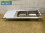 RVS Spoelblad Dubbele spoelbakken 180 x 70 cm Horeca, Zakelijke goederen, Ophalen of Verzenden, Nieuw in verpakking
