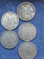 Frankrijk. 5 Francs 1873/1876 Hercule (5 Münzen)  (Zonder